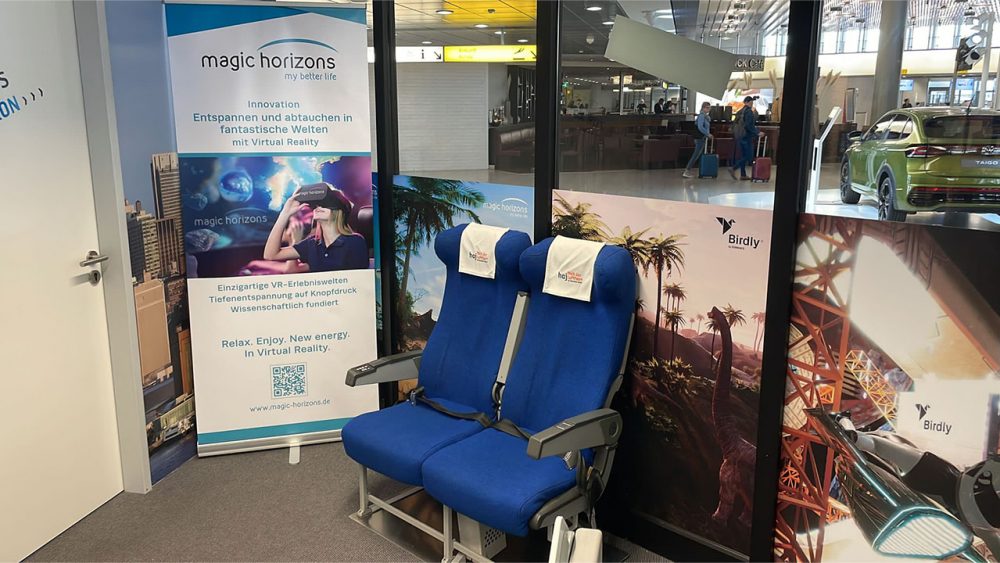 Magic Horizons VR-Sitzbereich im Hannover Airport